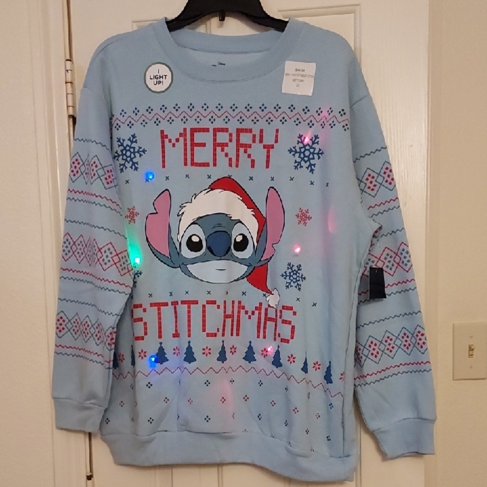 Nwt Disney Stitch Merry Stitchmas Light-Up Sweater 2X-Large